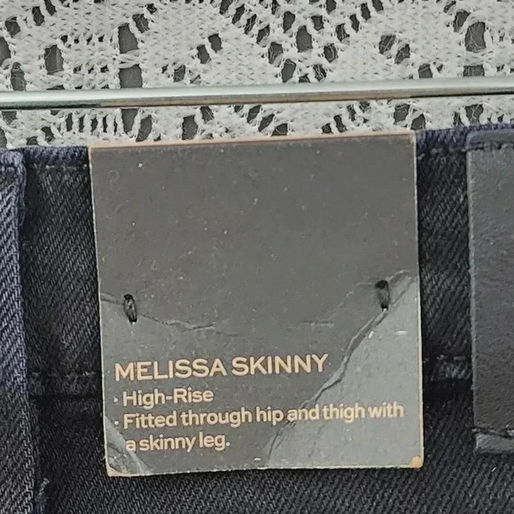 NWT FRYE Marissa high rise distressed black skinny jeans women's 25 - Picture 5 of 8